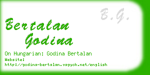 bertalan godina business card